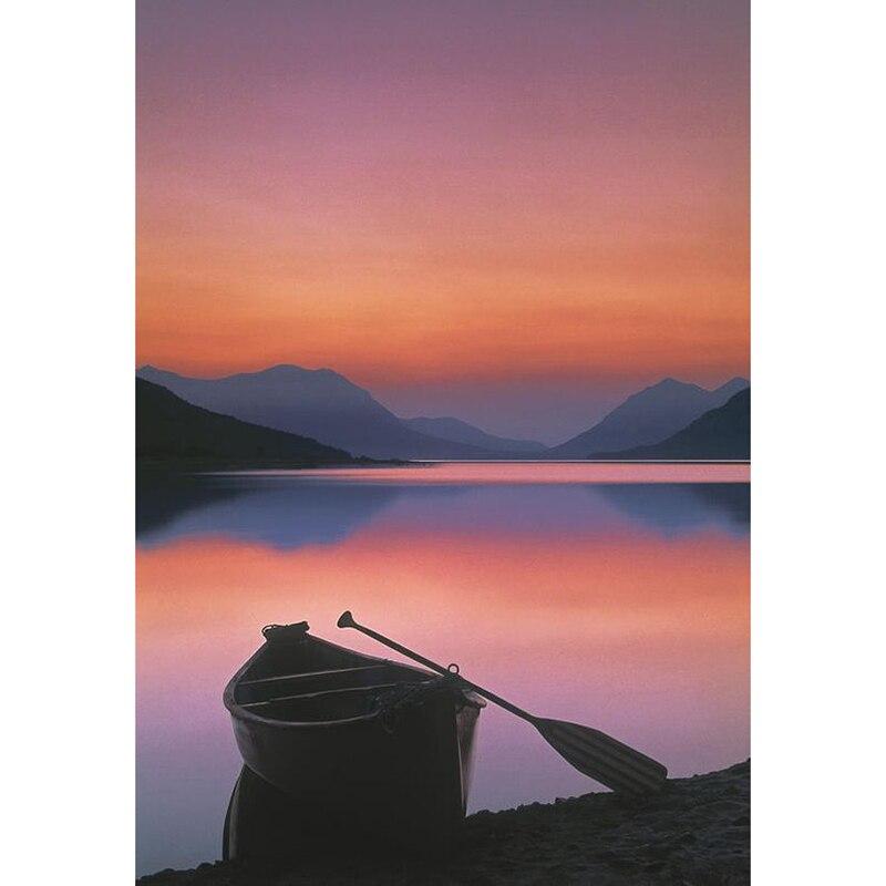 Новый 5D DIY алмазная живопись полный круглый дрель пейзаж вышивка крестиком вид на море лодка Алмазная вышивка ремесла домашний декор подарок