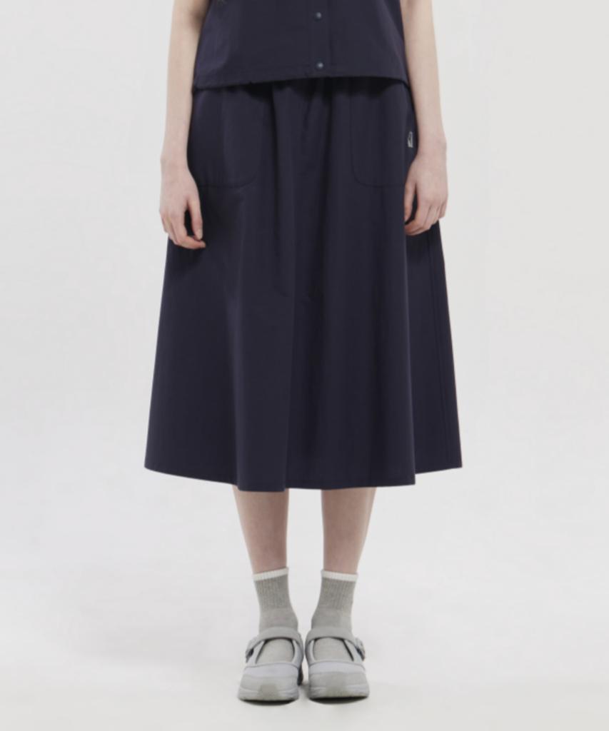 Nordisk Cotton Flare Skirt - W_Navy