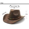 Artificial Suede Cowboy Hats Solid Color Jazz Knight Hats Vintage Grassland Country Hat  Spring