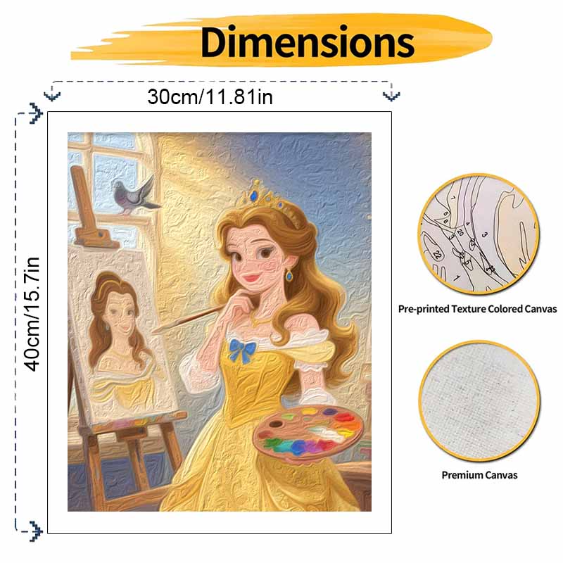 Disney Цифровой набор для рисования маслом «Принцесса» ручной работы DIY домашние украшения