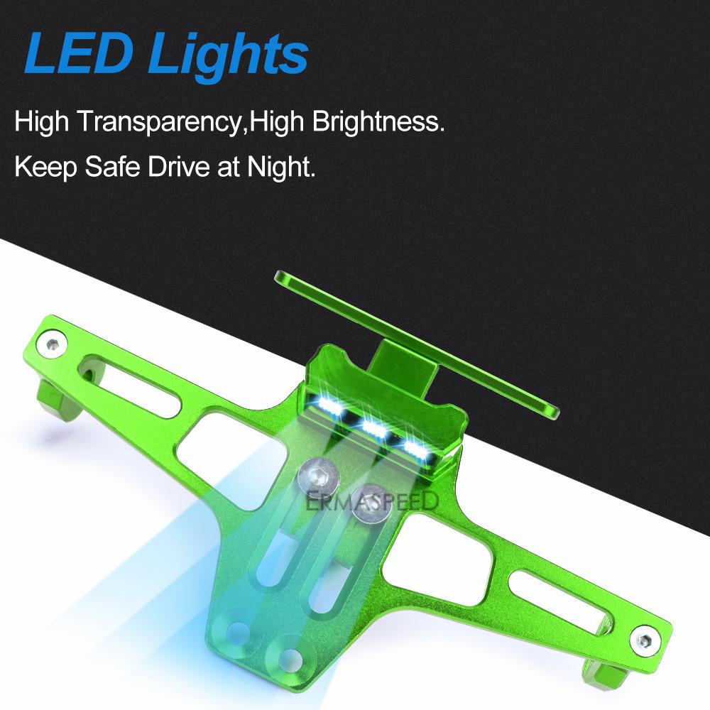 Держатель рамок номерного знака мотоцикла и светодиодный указатель поворота мотоцикла для мотокросса, уличного велосипеда, мотоцикла
