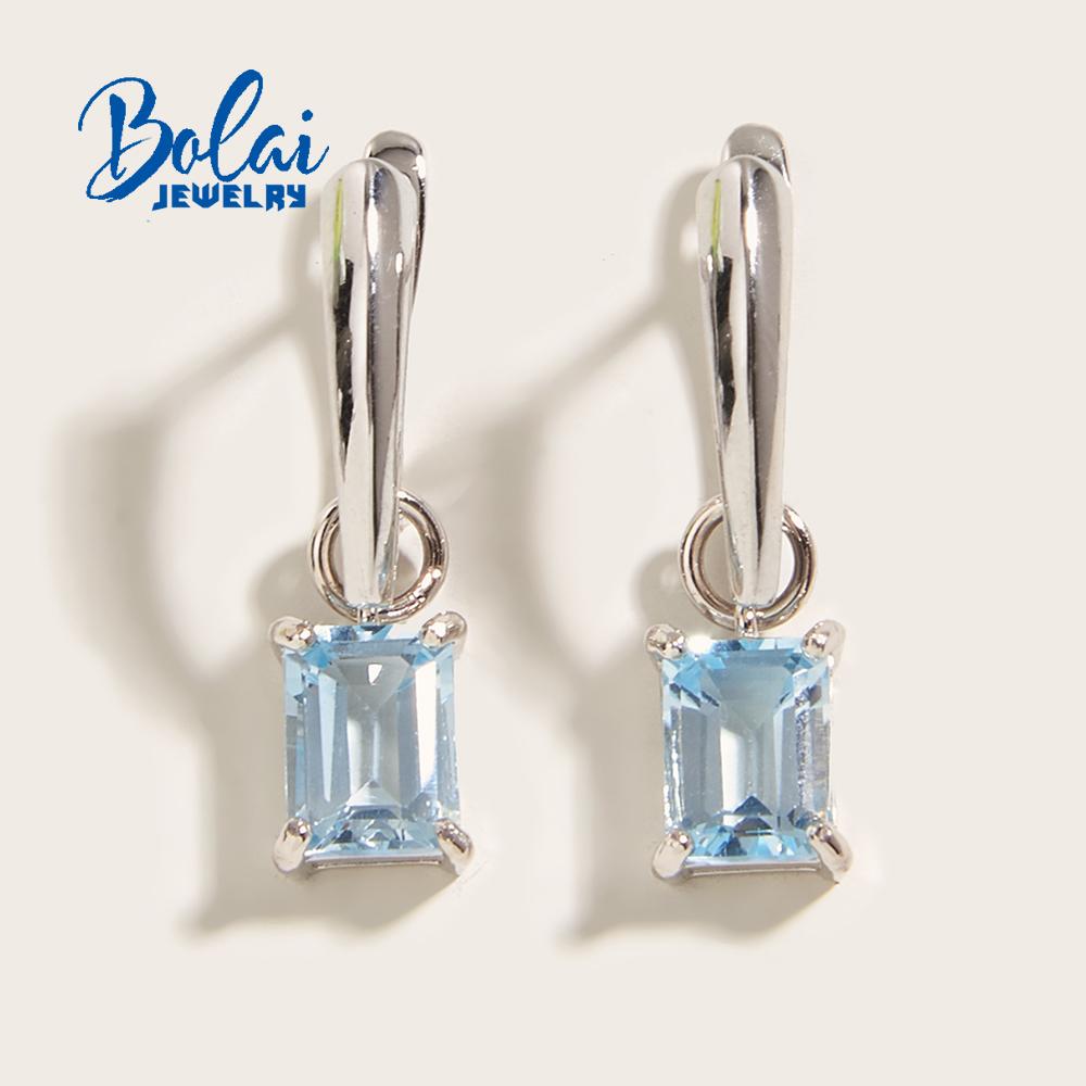 Простые серьги из стерлингового серебра 925 пробы, октябрь 6*8 мм, натуральный драгоценный камень, изысканные украшения для женщин и девочек, хороший подарок