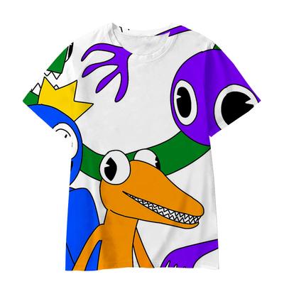 Летняя новая мужская спортивная футболка с короткими рукавами с анимированным 3D цифровым принтом