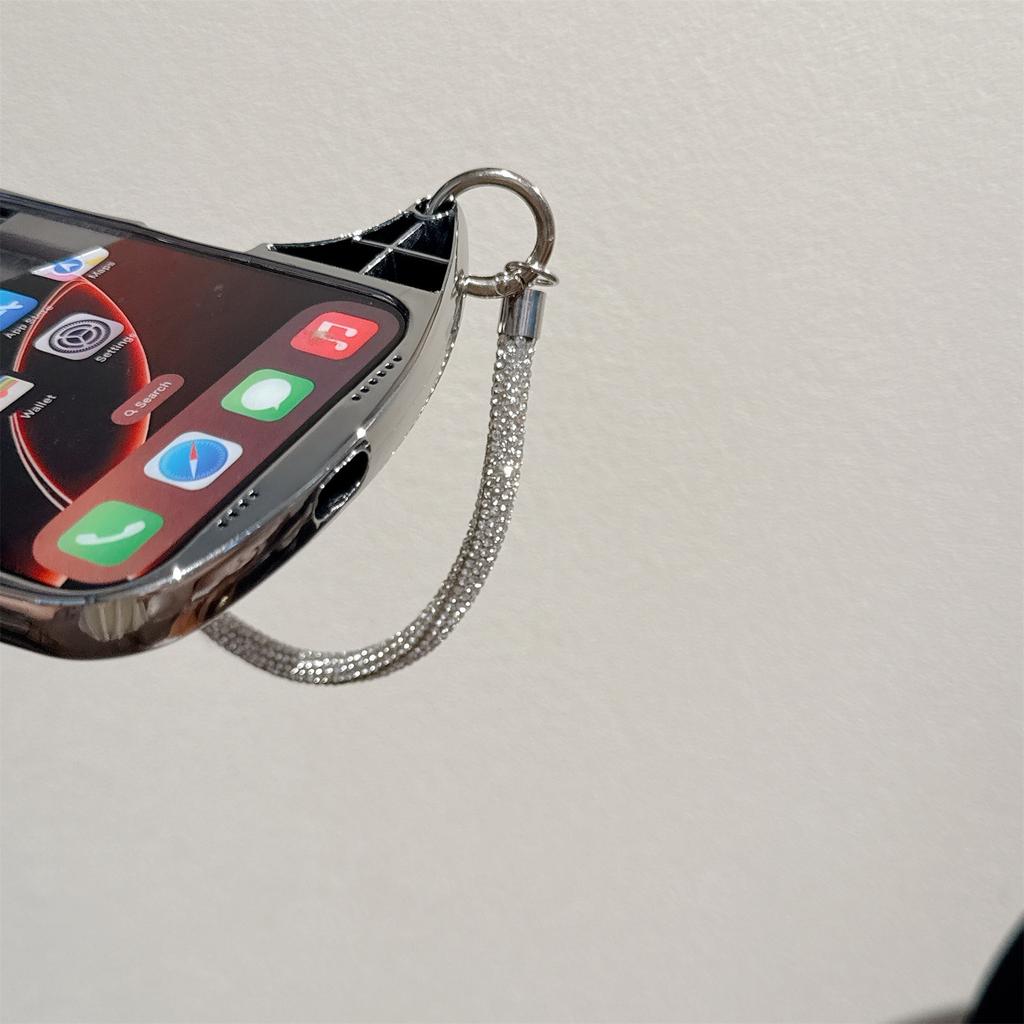 Жемчуг и Вишня Наплечный Чехол для Телефона для Серии iPhone 12-17 — Блестящий Регулируемый Ремешок, Свежий Летний Дизайн