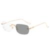 Stylish Rectangular Rimless Pochromic Glasses Ladies Luxury Transparent Myopia Eyeglasses Men Women Color Changing Eyewear