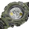 Men's Camouflage Digital Chronograph Watch with Waterproof ABS Case for Outdoor Use (Green)