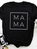 Футболка с принтом MAMA Letter, женская, с коротким рукавом и круглым вырезом, свободная, женская, летняя, модная, футболка, топы, одежда