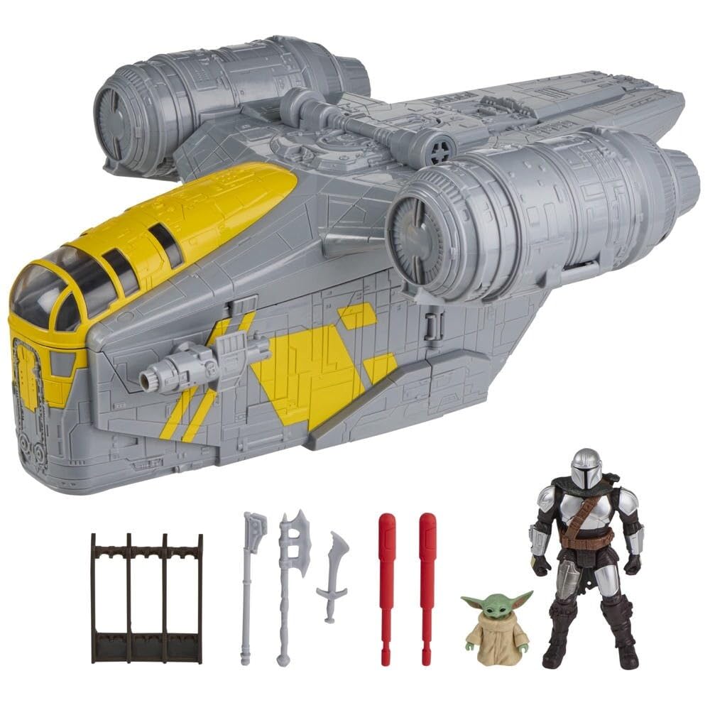 Hasbro ЗВЕЗДНЫЕ ВОЙНЫ Glogoo ActionVerse Корабль Бритвенный Гребень 35см Мандалорец Glogoo Action Унисекс Игрушка для Возраста G2841 Оригинал / Игровой набор, 2-в-1 &