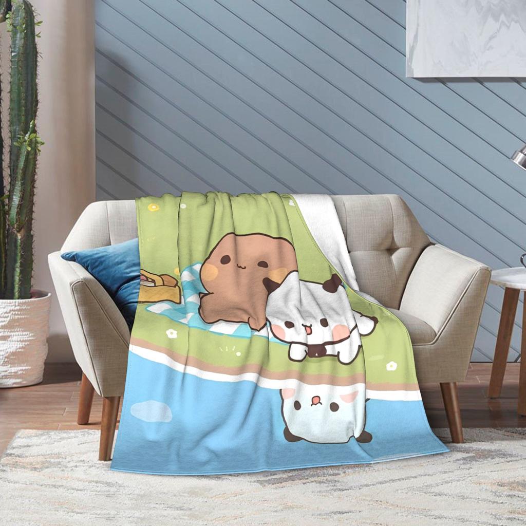 Плед Bubu Dudu для дивана Мягкий уютный плюшевый плед Кавайные медведи для пары 50x60 дюймов Многоразмерный покрывало для всех сезонов