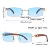 Gradient Rectangle Sun Glasses UV400 Driving Shades Vintage Frameless Eyewear  for Women & Men