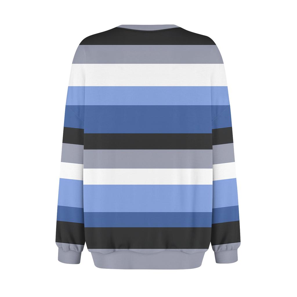 Женский повседневный пуловер с принтом, рубашка с длинным рукавом, толстовка большого размера