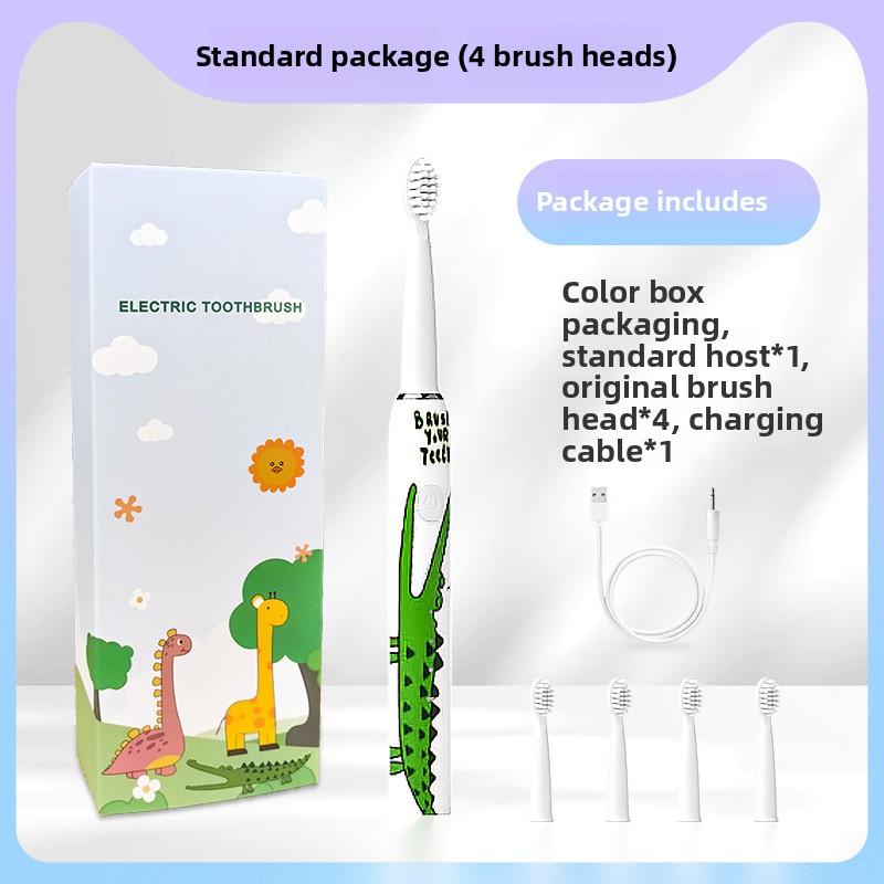 Электрическая зубная щетка Детская мультяшная зубная щетка Мягкая щетина Насадка-щетка Детская 5-15 лет Электрическая зубная щетка Зарядная модель