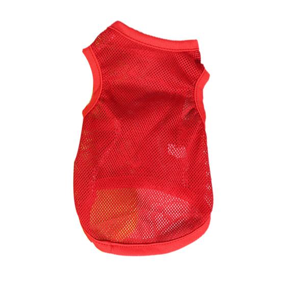 Рубашка для собак, однотонная дышащая сетчатая ткань, быстросохнущая футболка для щенков на лето