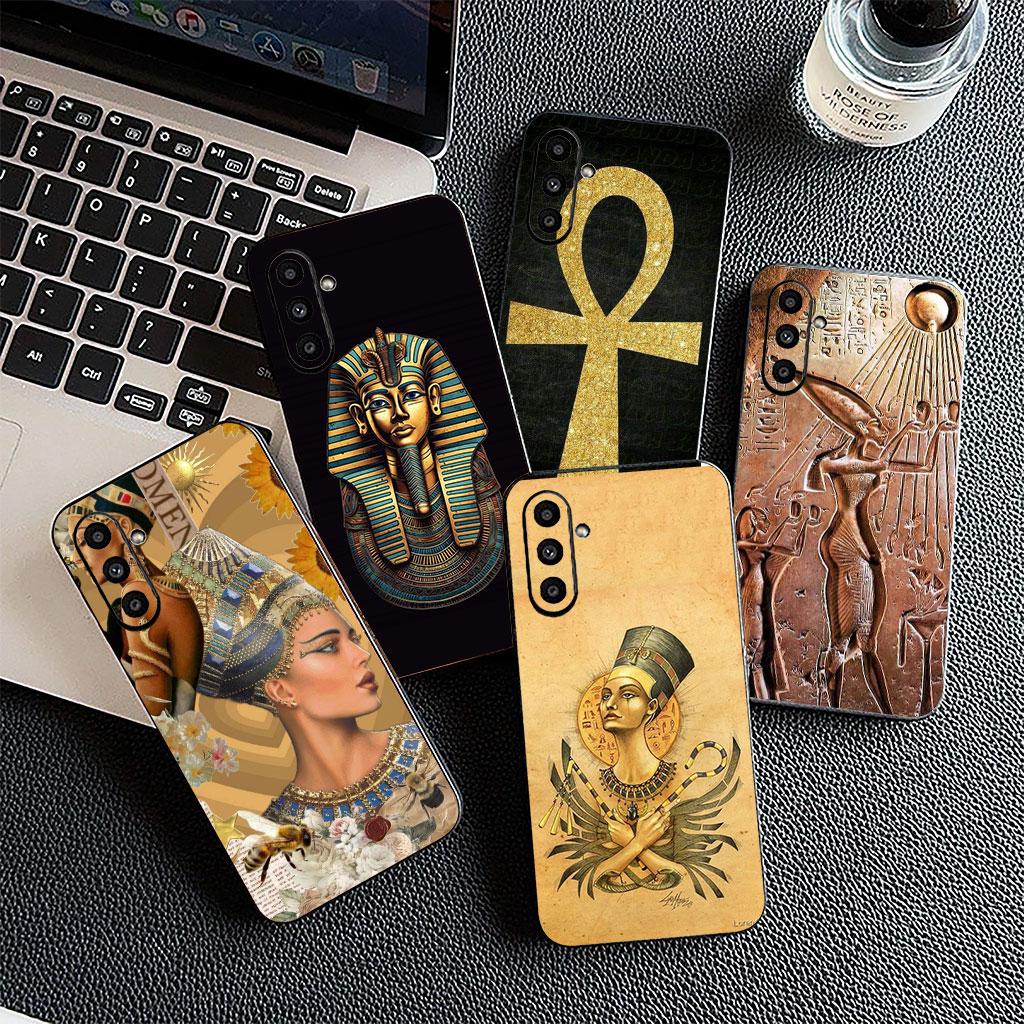Soft Cover for Apple iPhone 13 12 Mini XS 11 Pro Max 7 8 Plus + XR SE 2022 2020 SE3 Coque Phone Case Egypt Nefertiti Anubis Ankh