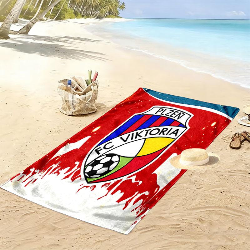 FC Viktoria Plzen Print Beach Towel, Large Soft Quick Dry Towel for Beach Camping Swimming