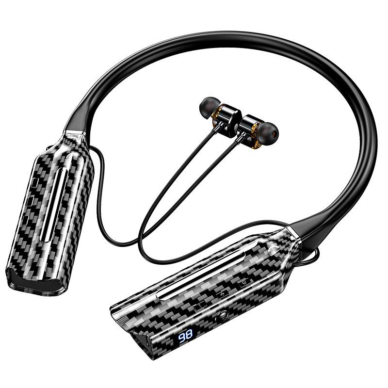 3D Bass Neckband Earphones with AI Voice Control, Noise Reduction, Long Battery Life, and High Sound Quality.