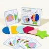 Children Montessori Puzzle Wooden 3D Jigsaw Game Tangram Stick Geometric Ring Shape Matching Kids Early Educational Toys