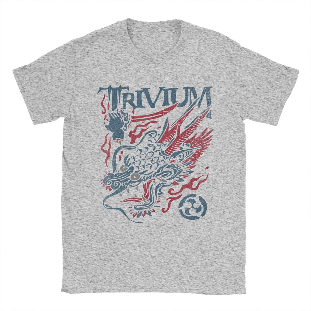 Trivium Кричащий Дракон Футболки Унисекс Хлопок Новинка Футболка Круглый Вырез Футболки С Коротким Рукавом Топы Лето