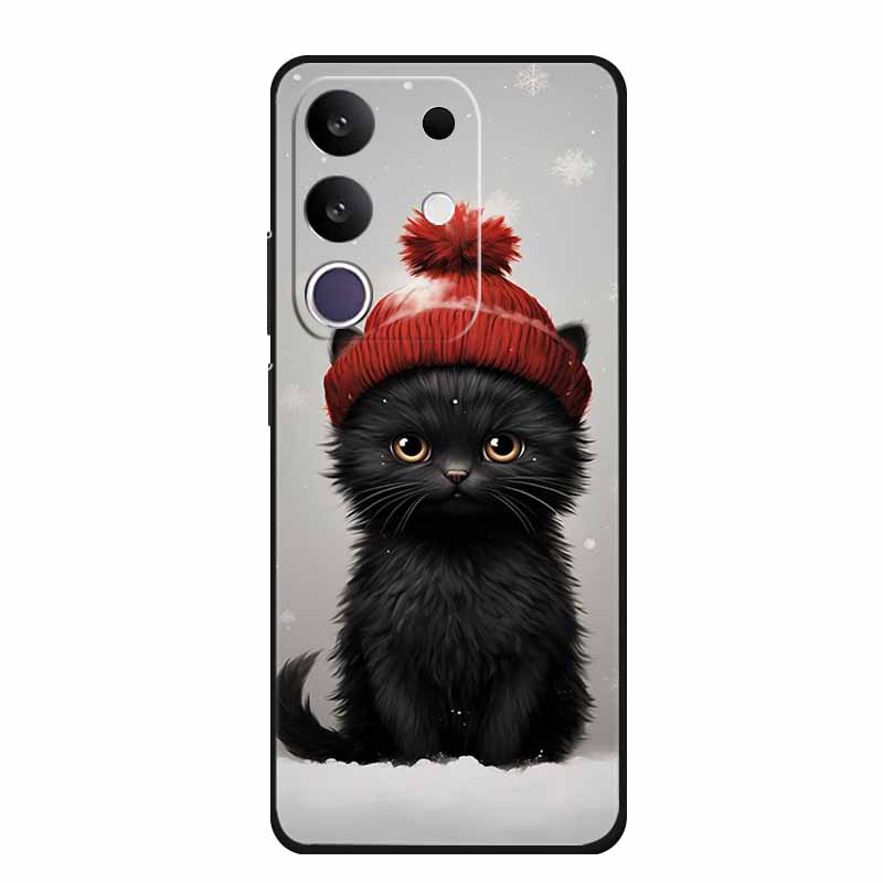 Чехол для телефона Vivo T4x 5G Y300T 2025 Чехол 6.72" Черный Силиконовый ТПУ Мягкая Задняя крышка Для Vivo Y29 4G Чехлы Y 29 Coque Funda Para
