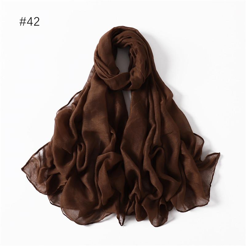 58 Colors Women Candy Color Voile Scarf Plain Solid Pashmina Female Warm Cotton Viscose Scarves Blanket Shawls And Wraps Bufanda