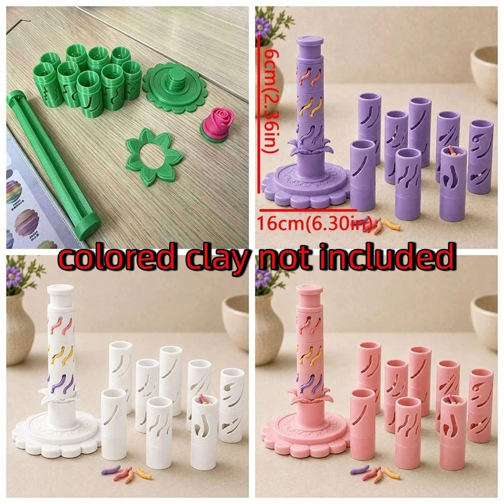 3D Printed Modular Clay Bloom Maker Handmade DIY Clay Floral Mold Tool Petal Mold Set Party Craft