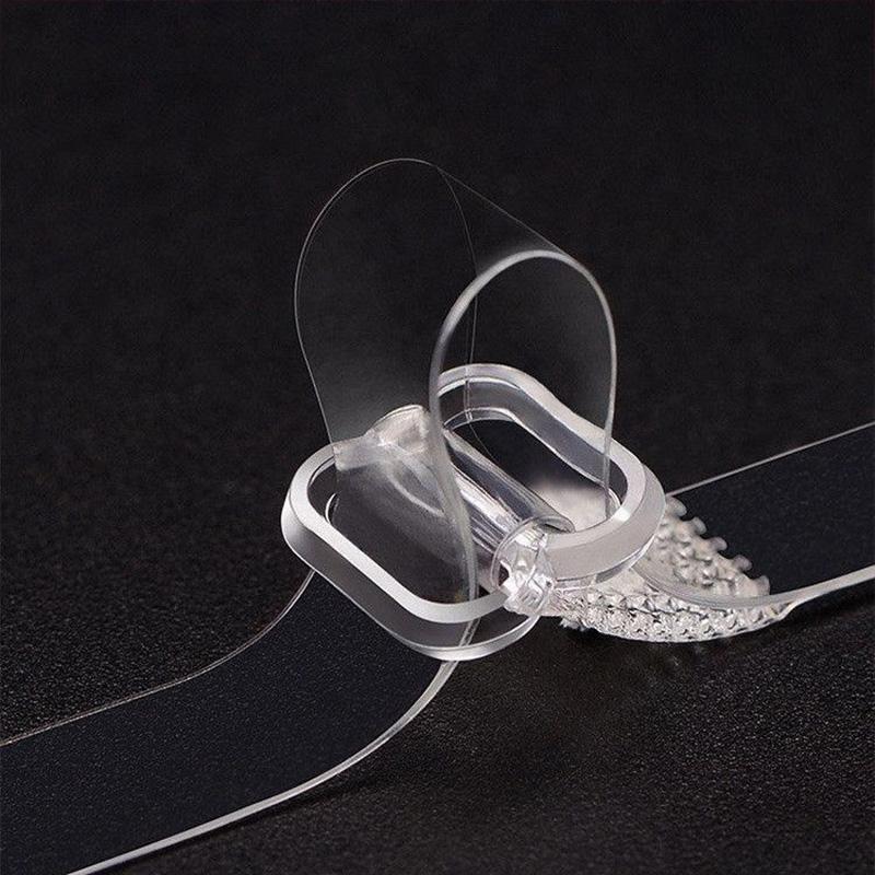 3 пары металлических пряжек для бюстгальтера, ремни, пояс для женщин, прозрачный силиконовый бюстгальтер, регулируемый невидимый ремень для нижнего белья, аксессуары