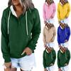 Women's Casual Fashion Solid Color Long Sleeve Pullover Hoodies Sweatshirts