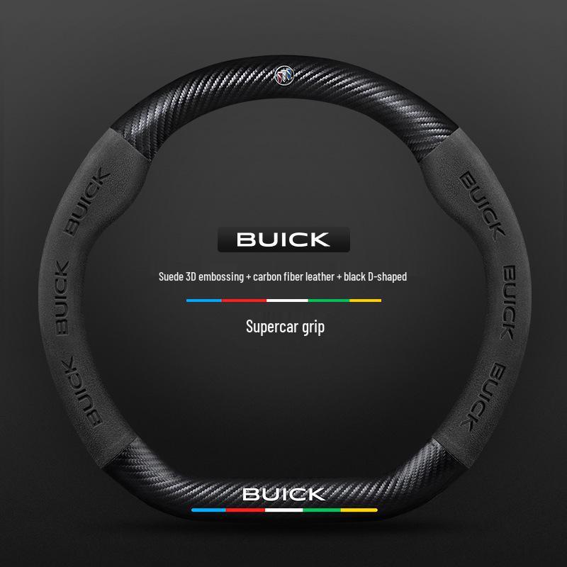 Genuine Leather Steering Wheel Cover for Buick: Encore, Verano, Excelle, Regal, LaCrosse, GL8