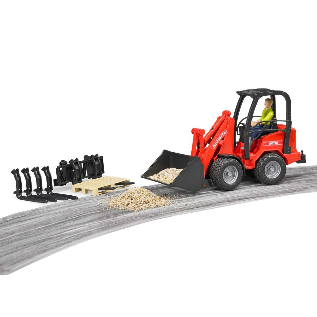 Комплект поддонов для компактного погрузчика BRUDER Schaeff (с фигурой)