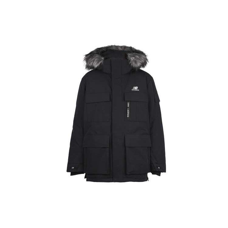 New Balance Пуховики Мужские Черные С Капюшоном Умеренный Другое NPA46021-BK