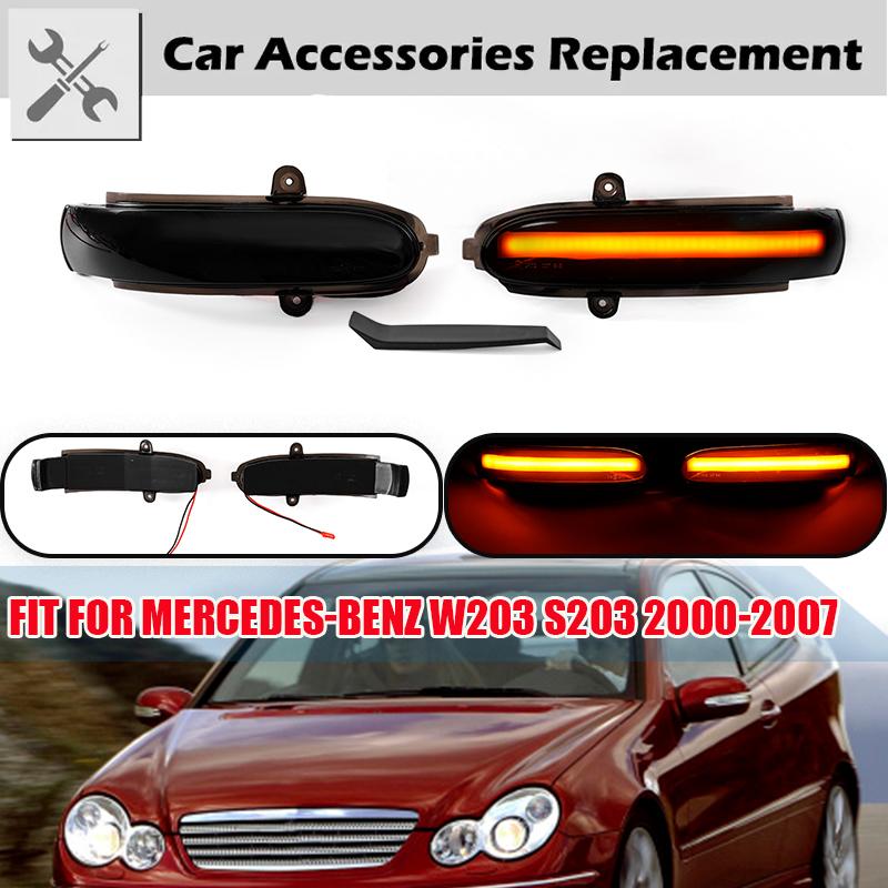 Рифмованный 2 шт. динамический индикатор мигалка светодиодный указатель поворота боковое зеркало свет для Mercedes Benz C Class W203 W211 S203 CL203
