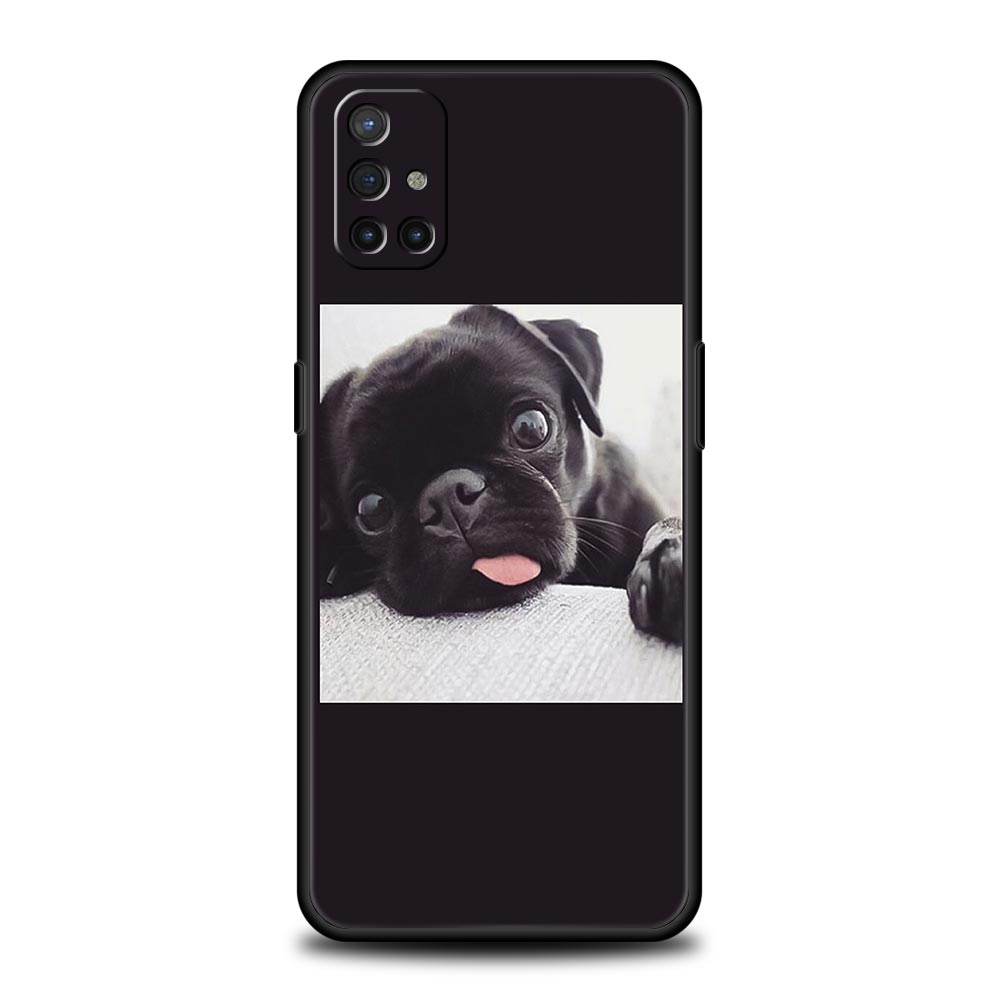 Cute Puppy Cat Phone Case For OnePlus 12 11 10 9 8 7 7T Pro 12R 10R 9RT 9R 8T Nord N100 N200 N10 2T CE 2 5G Soft Black Cover