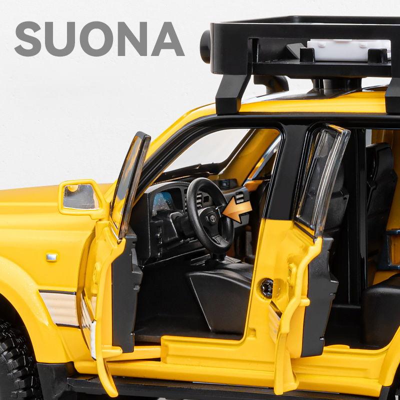 1/24 TOYOTA Land Cruiser LC80 внедорожник литой миниатюрный автомобиль металлический масштаб модель автомобиля звук и свет детская игрушечная коллекционная машина
