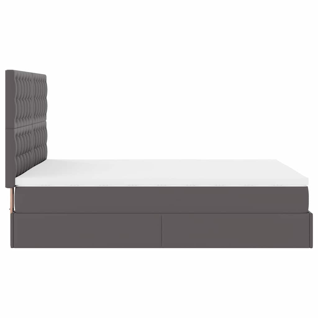 Ottoman Bed with Mattress Black 120x190 cm Fabric