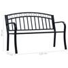 Garden Bench 125 cm Black Steel