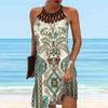 Summer Fashion Sexy Sleeveless Dress Soft Casual 3D Print Dress Sleeveless Sling Dress Summer Suspender Dress