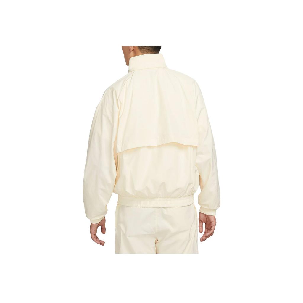Nike Swoosh Logo Print Woven Jacket Long Sleeve Men Jackets Coconut-Milk FB7878-113