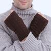 Outdoor Riding Mittens Knitted Gloves  Half Finger Gloves Fashion Twists Gloves  Men