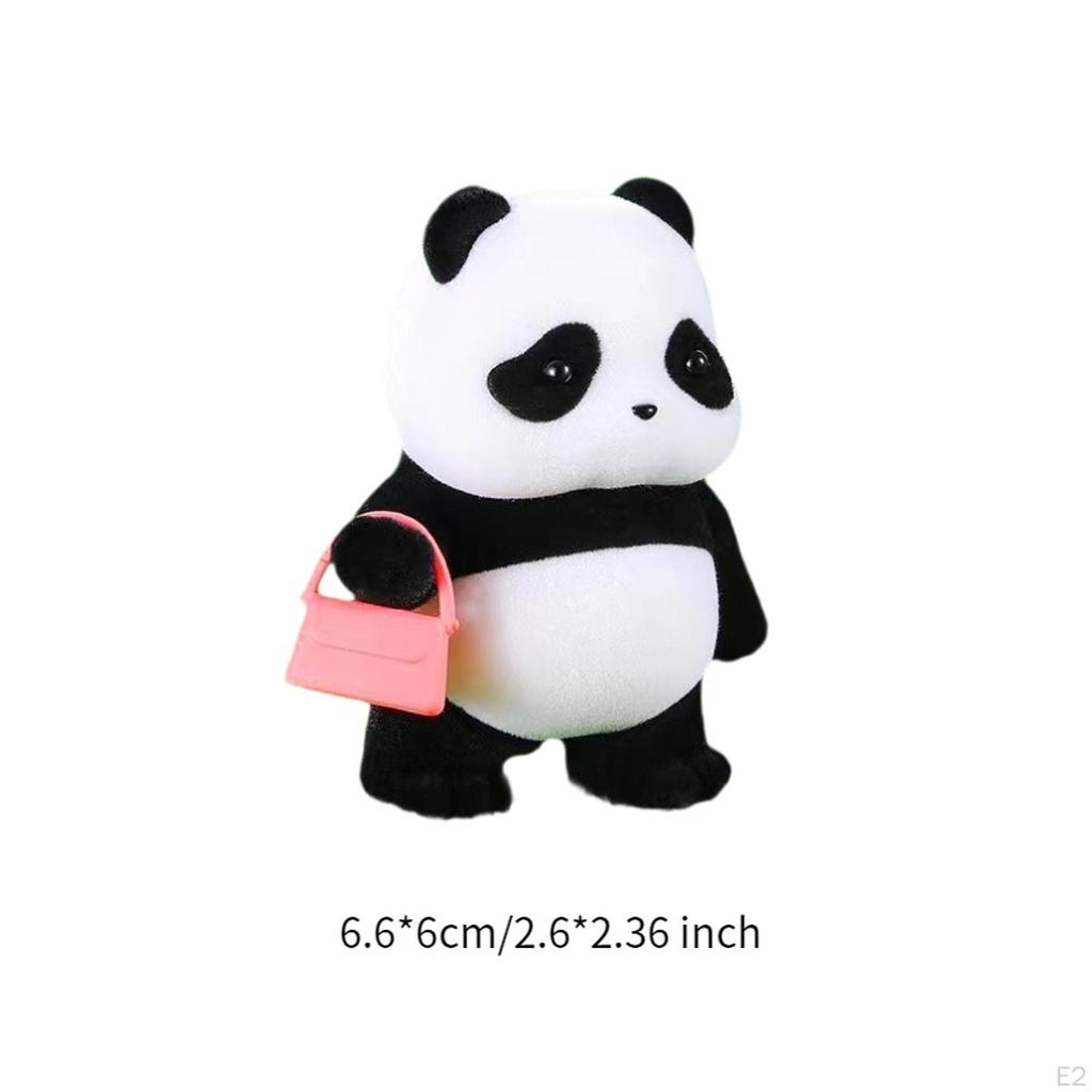6 шт., милая статуя панды, украшение, фигурка животного для внутреннего стола, офиса