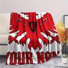 1PC Custom Name Eintracht Frankfurt Patterned Flannel Blanket Suitable For All Seasons for Home Decor Warmth and Comfort Gifts Holiday Present