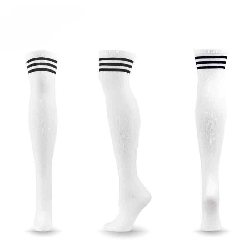 JK Woman Cosplay Stockings Pink White Strips Lolita Long Socks Over Knee Thigh High Socks Women Compression Socks