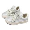 Spring 2025 New Round Head Lace-up Ins Retro Platform White Shoes Women's Niche Versatile Casual Sports Shoes