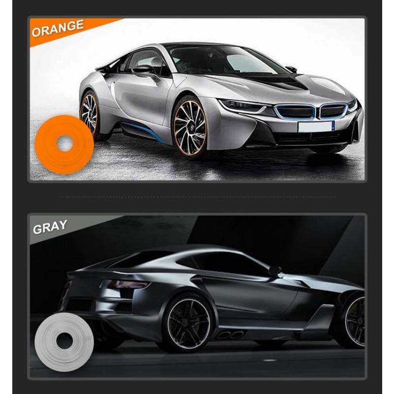 8 м/рулон, Стайлинг автомобиля, колесные диски, протектор, декоративная полоса, резиновая литая отделка, цвет автомобиля, защитная линия для шин