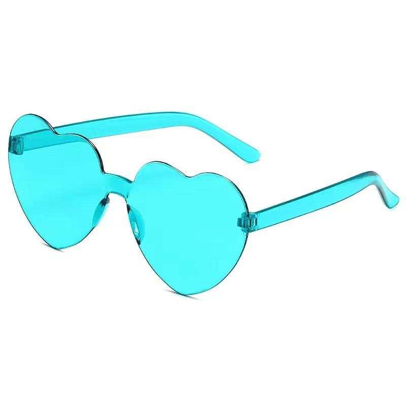 Цельные очки Love Glasses для мужчин и женщин, солнцезащитные очки Jelly Peach Heart, безрамные солнцезащитные очки Heart