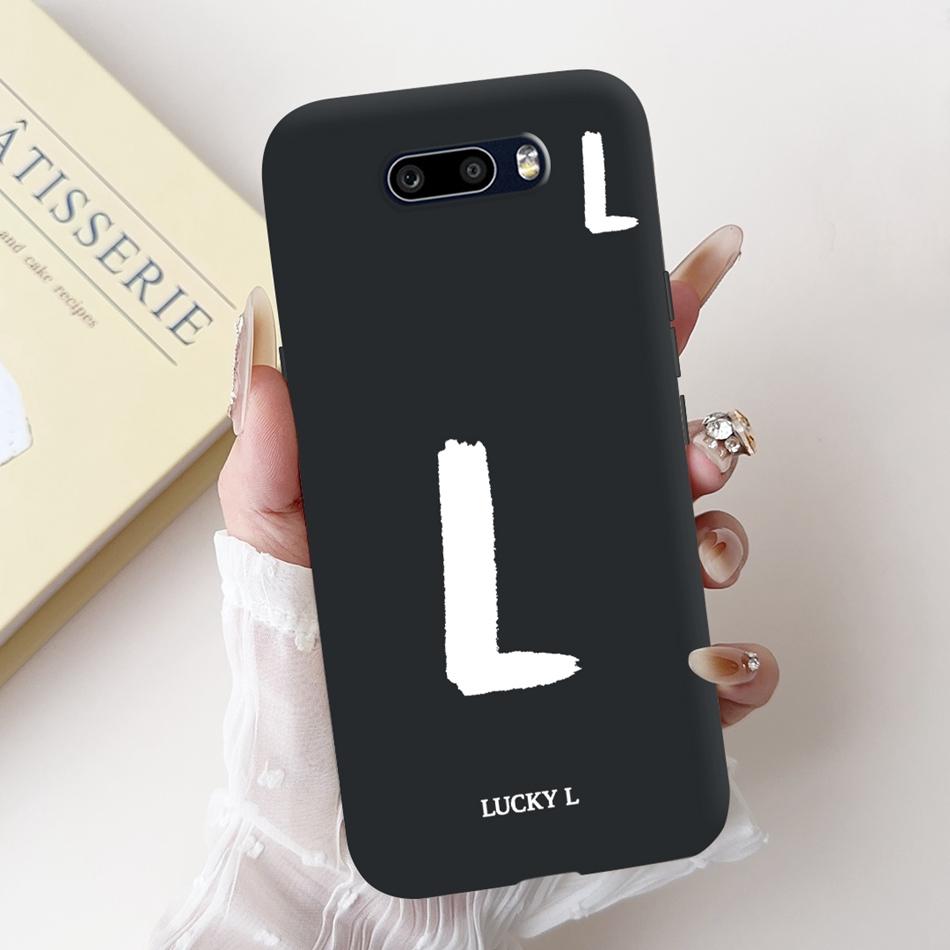 For LG V50S ThinQ / V50 ThinQ 5G Lucky Initial Letter Phone Case For LG V50 V50S ThinQ Black Silicone Soft Cases Bumpers