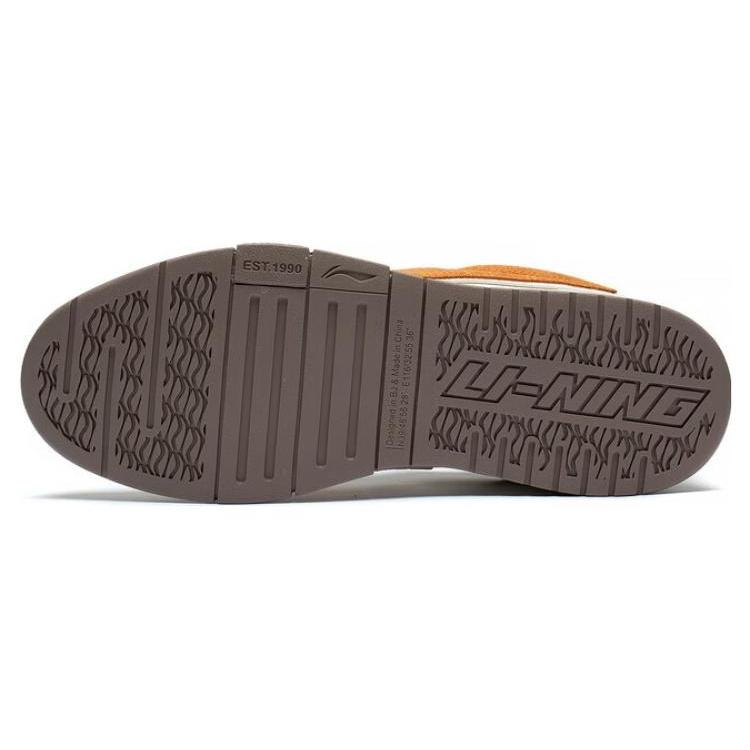 Li Ning Wave PRO Устойчивые к истиранию Дышащие Низкие Скейтбордические кроссовки Мужские Бело-оранжевые AECT015-1