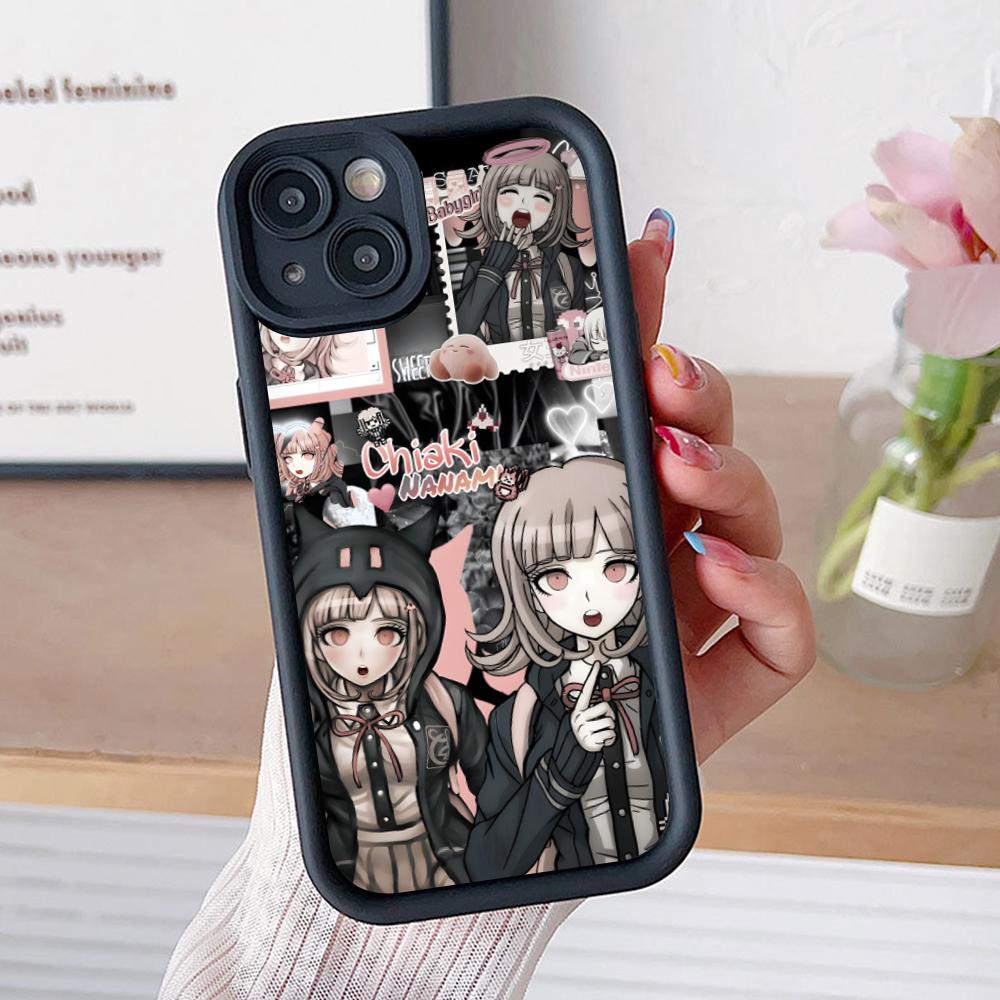 Чехол для телефона Danganronpa Чиаки Нанами для iPhone 17 16 15 14 13 12 11 Air Pro Max Plus Черный Мягкий ТПУ Ударопрочный Чехол