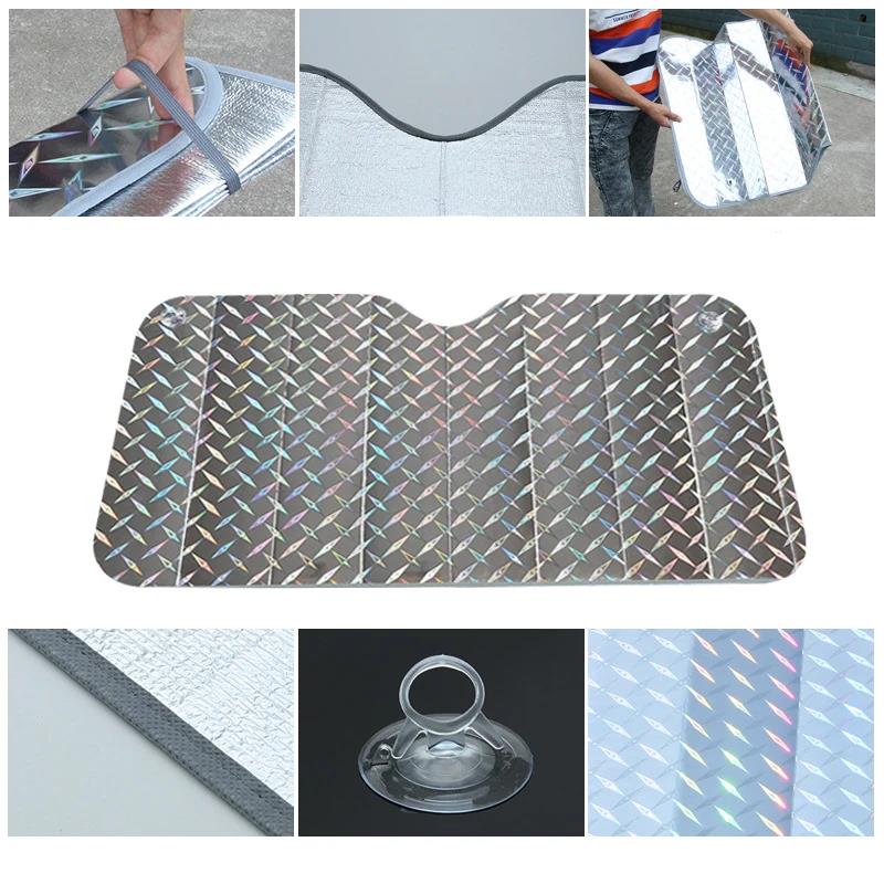 Thickened Car Windshield Sunshade Anti-UV Car Window Sun Shade Windshield Cover Foldable Sun Block Curtain Visor Car AccessoriesWindshield Sunshades