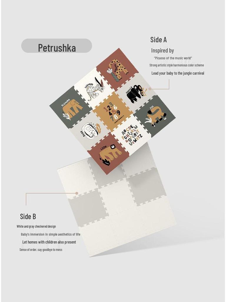 Beiyi Non-Toxic XPE Baby Crawling Mat: Thick, Odorless Foam for Infants and Kids.