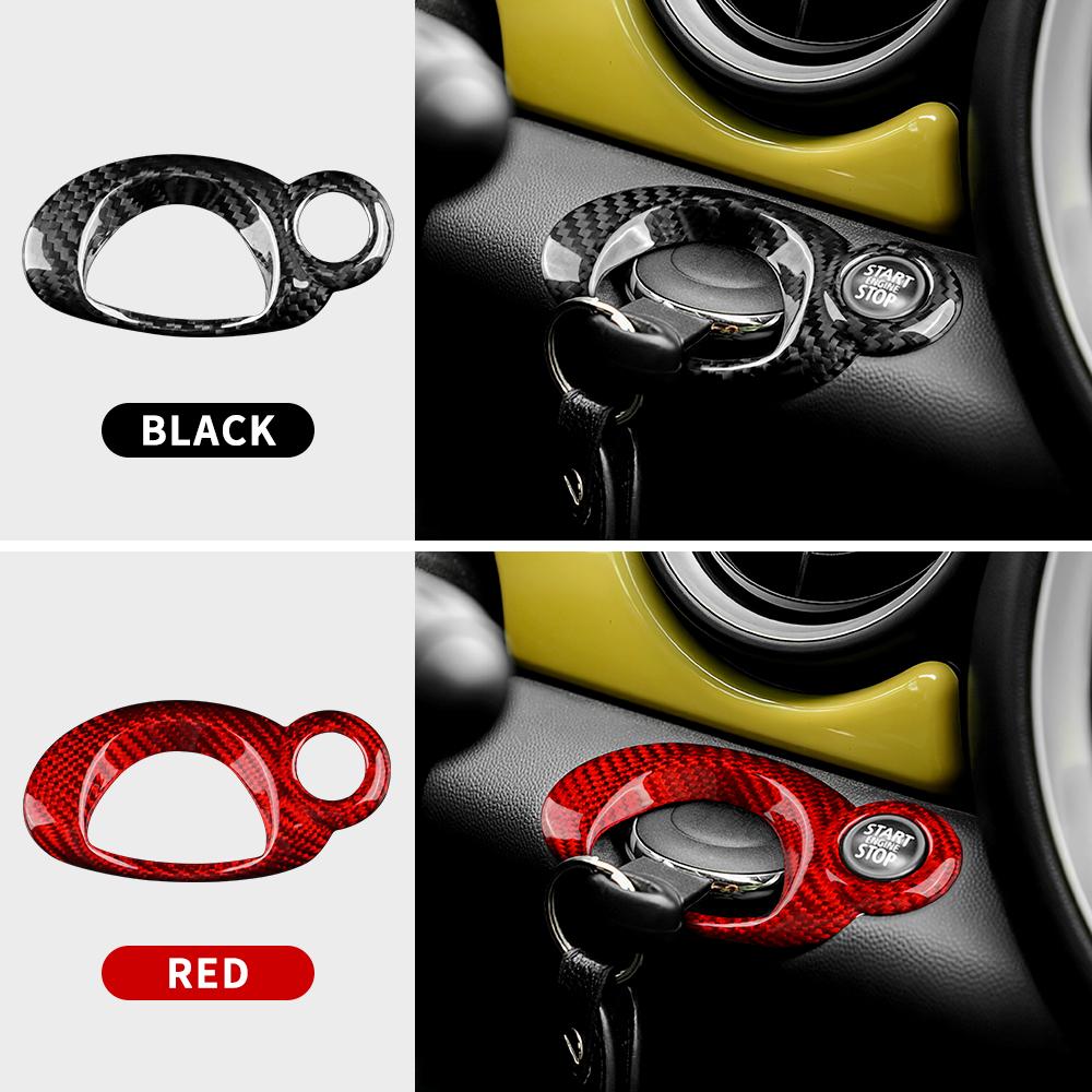 Отделка панели переключателя зажигания из углеродного волокна для Mini Cooper R55 R56 R57 R60
